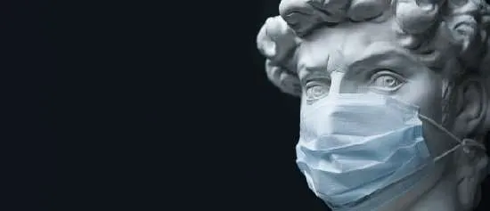 mascherina su scultur