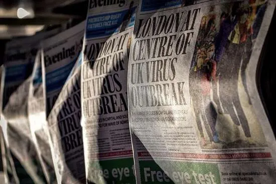 giornali inglesi virus