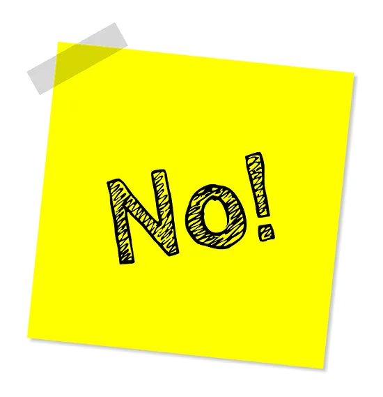 post it NO