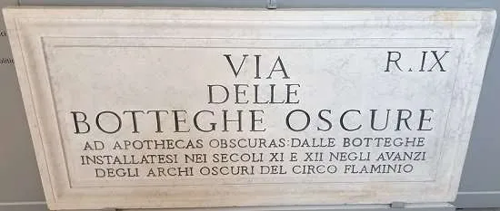 via botteghe oscure