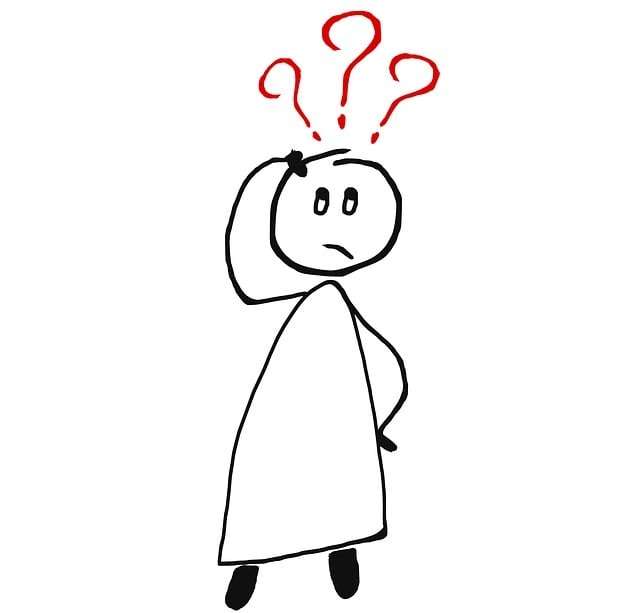 disegno di persona dubbiosa